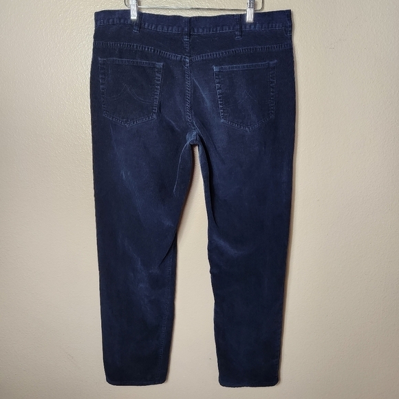 Brooks Brothers Mens Navy Fine Wale Corduroy 5 Pocket Straight Pants-Size 38x32 - Picture 6 of 9